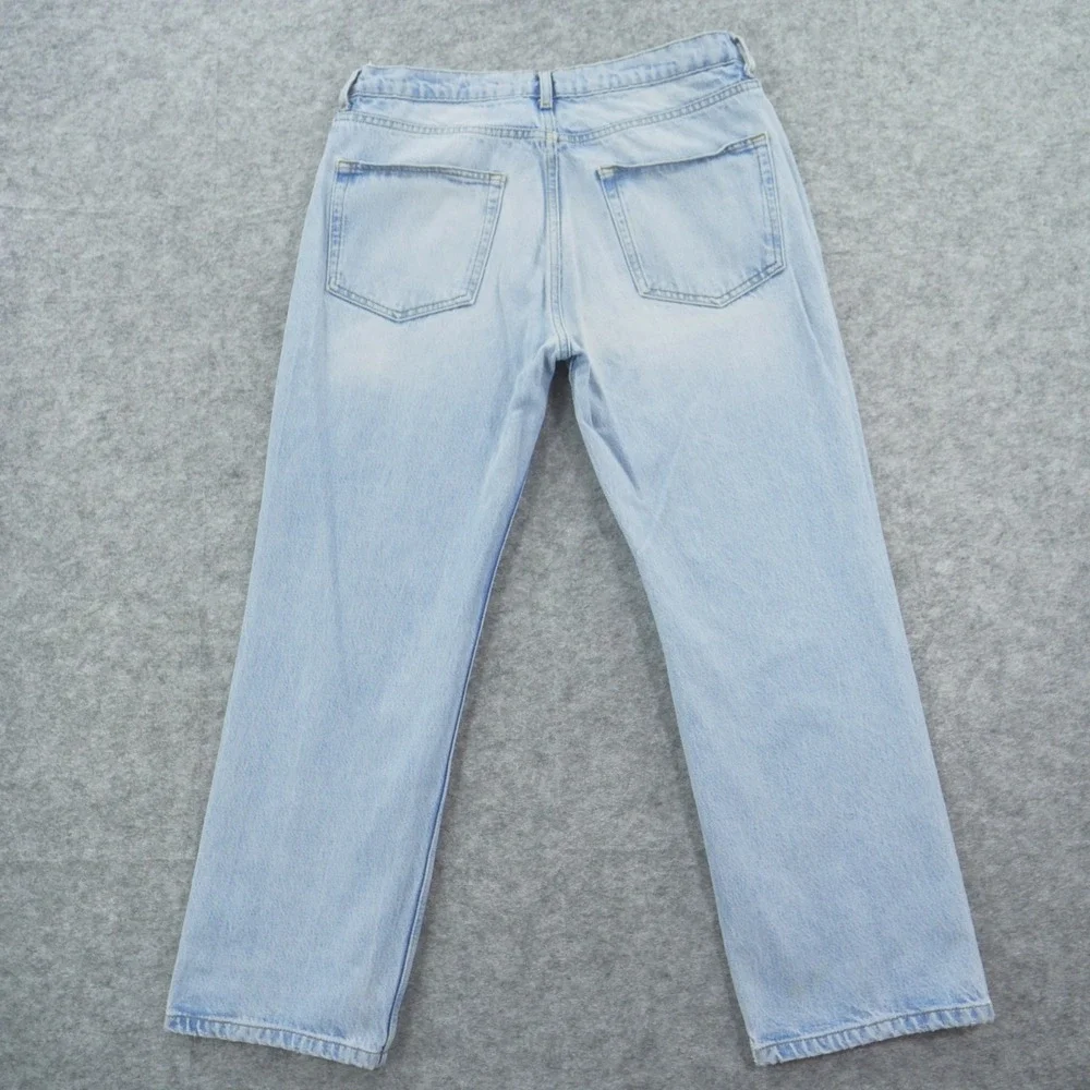 Reformation Jeans Womens 29 Blue High Rise Straight Button Retro 90s Denim